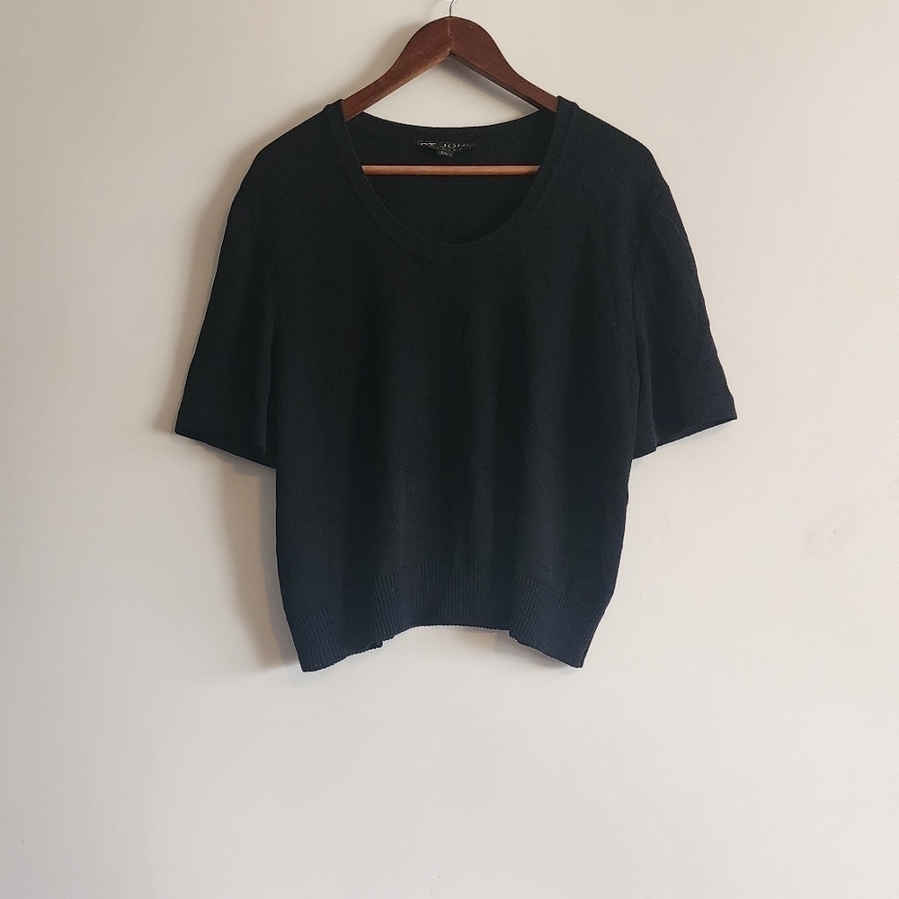 St.John Basic Black Blouse Size L - image 1